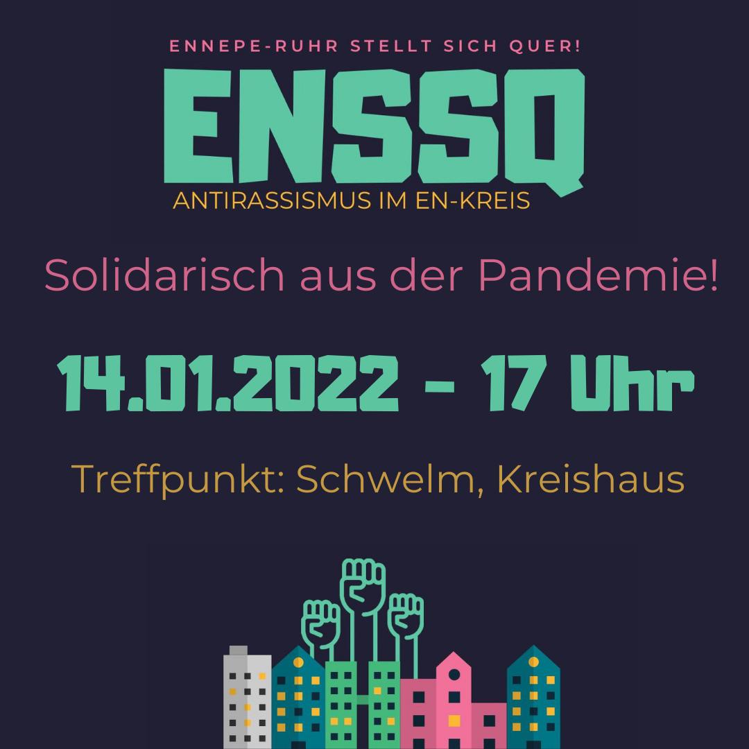 Aufruf zur zweiten Demonstration „Solidarisch aus der Pandemie“ in Schwelm